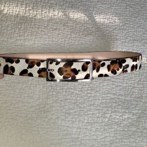 Genuine leather animal print belt, Nine West